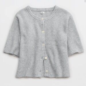 Aerie Unreal Short Sleeve Cardigan